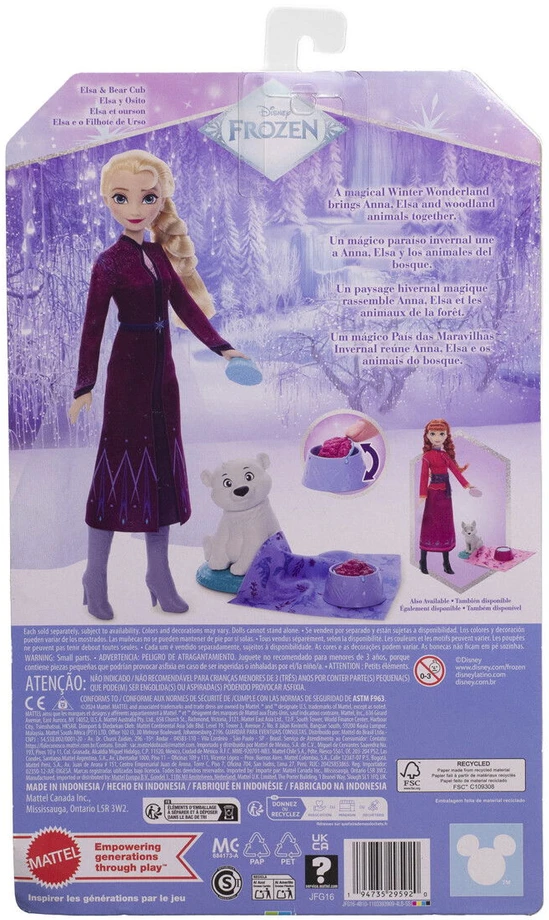 Mattel Disney Ledo šalis - Elsa + meškiukas (JFG16)