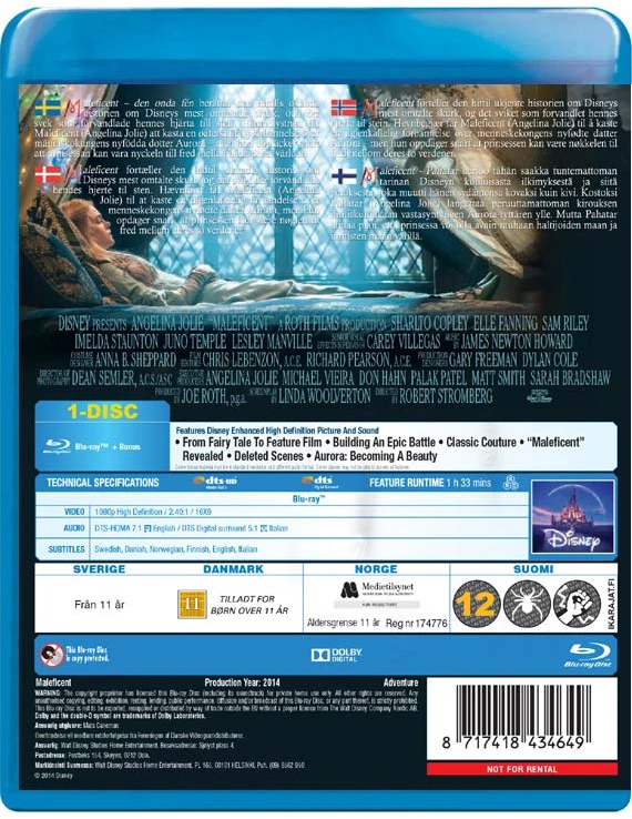 Disney Live Action Maleficent (Blu-Ray)