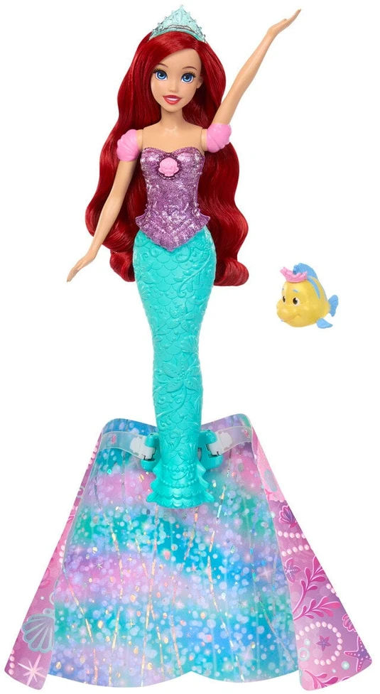 DN2 Mattel DISNEY PRINCESS lėlė Arielė su transformacijos funkcija (JLK19)