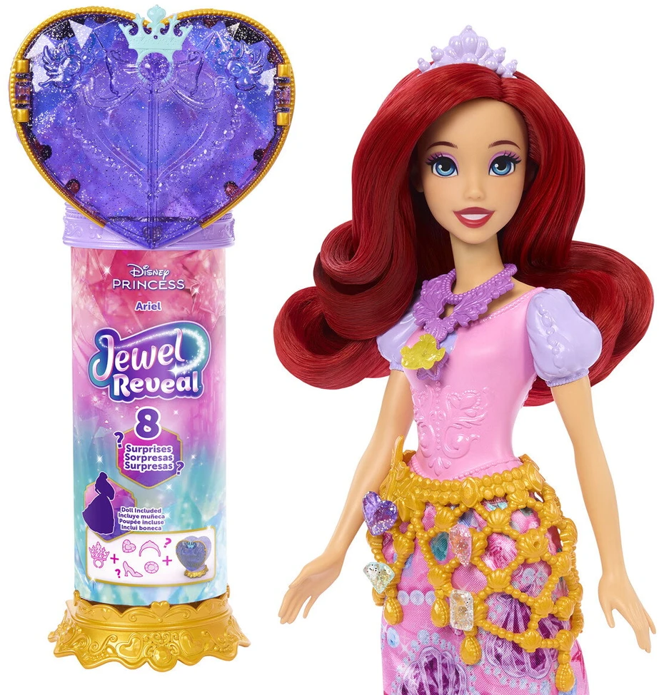 Mattel DISNEY PRINCESS JEWEL REVEAL Arielės siurprizas (JHL49)