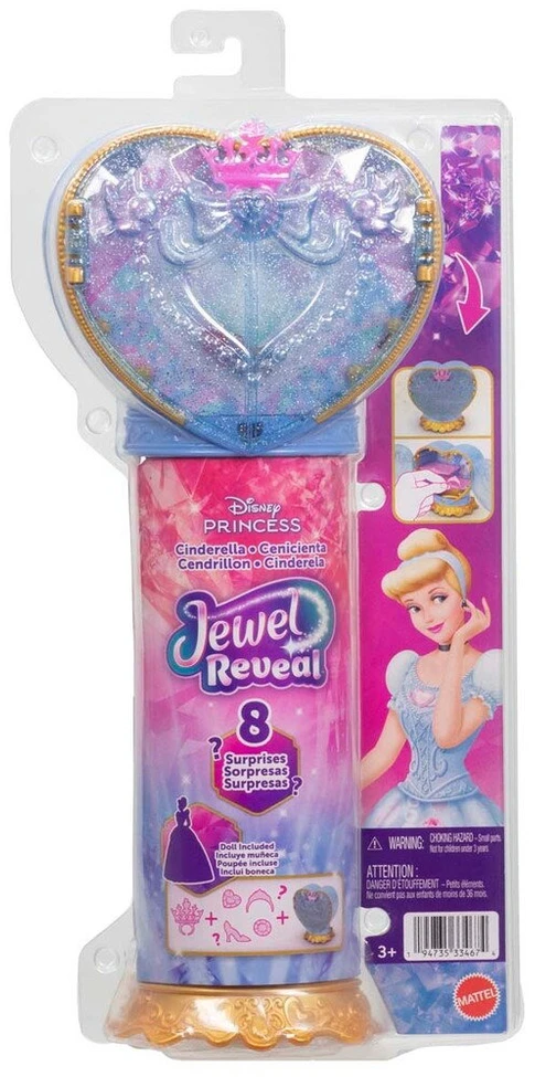 Mattel DISNEY PRINCESS JEWEL REVEAL Pelenės siurprizas (JHL50)