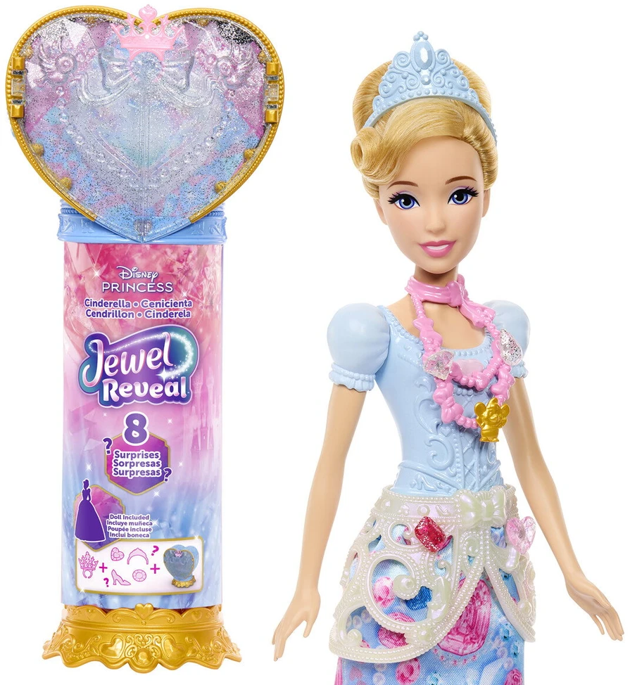 Mattel DISNEY PRINCESS JEWEL REVEAL Pelenės siurprizas (JHL50)