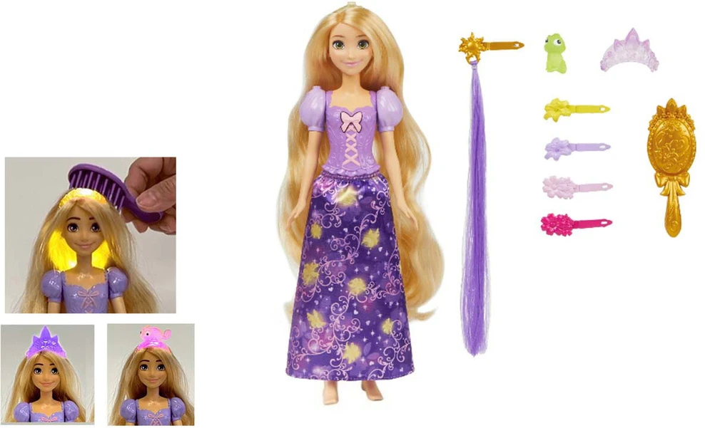 Disney Princess - Šviečiantys plaukai Rapunzel (JHL46)
