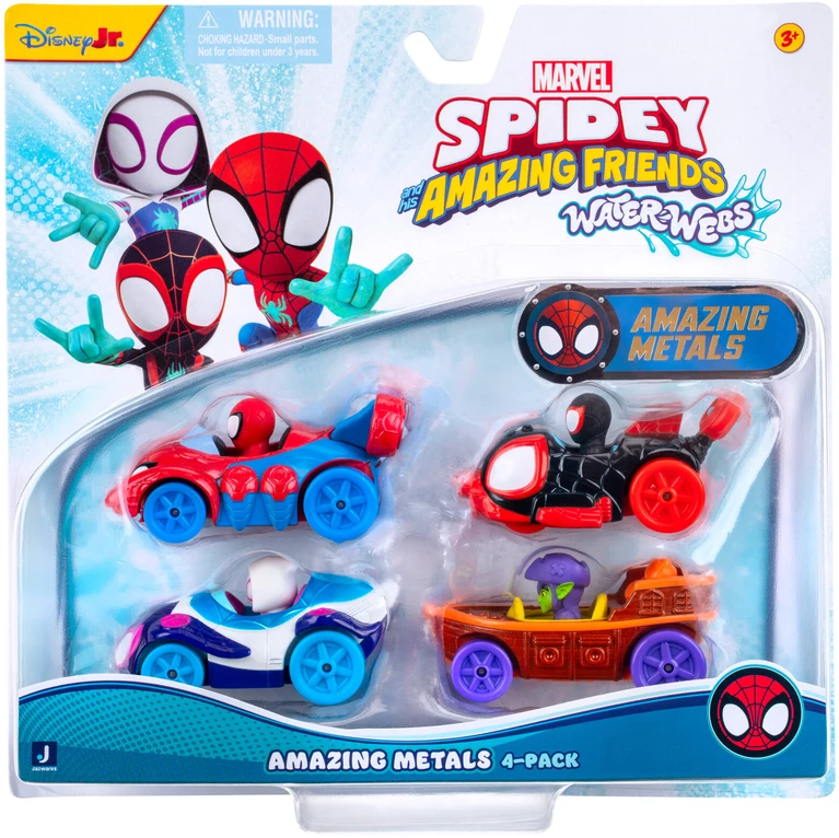Disney „Spidey“ – nuostabūs metaliniai automobiliai, 4 vnt. (SNF0378)