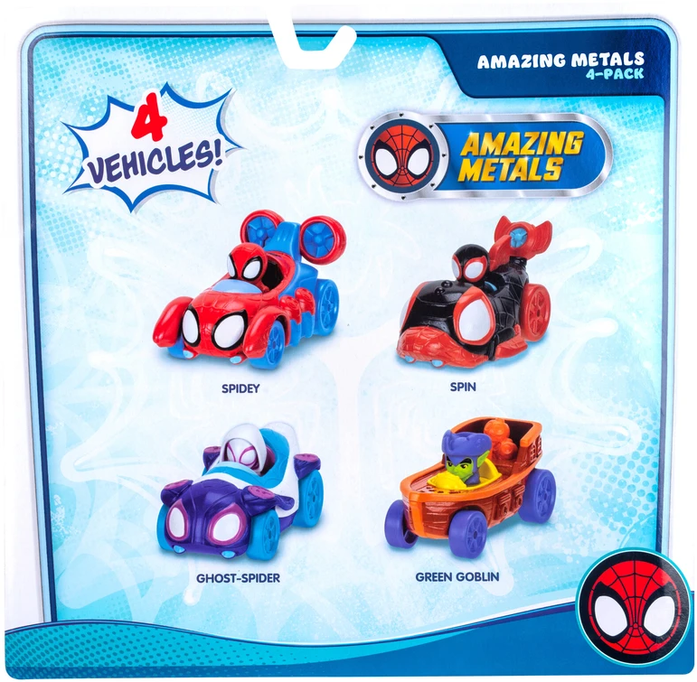 Disney „Spidey“ – nuostabūs metaliniai automobiliai, 4 vnt. (SNF0378)