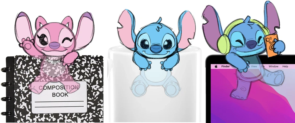 justplay „Disney Stitch“ – „Attachmeez“ rinkinys (302-46451)
