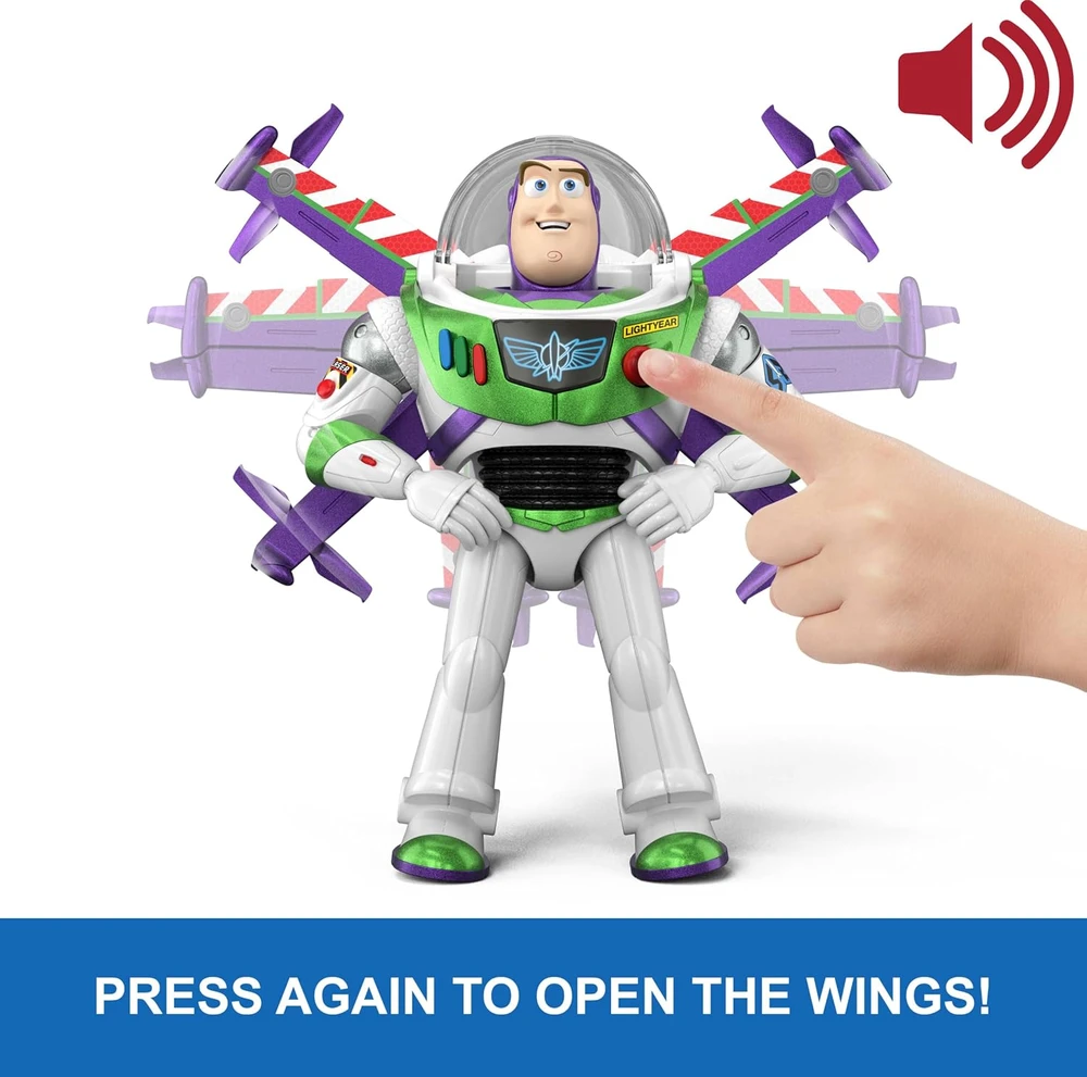 Disney Žaislų istorija - Pakeliamas daugiafunkcis Buzz 30 cm, anglų k. (JKL97)