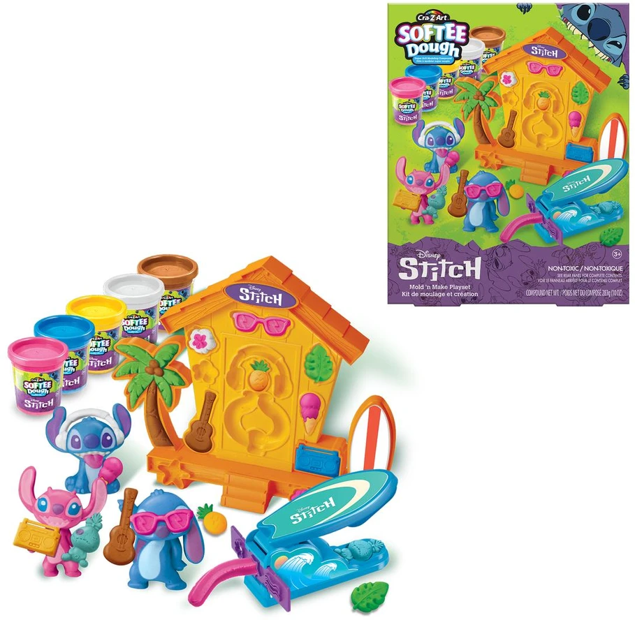 Disneycrazart Cra-Z-Art - Disney Stitch minkštos tešlos figūrėlių gaminimo aparatas (CRDOUGH50D)
