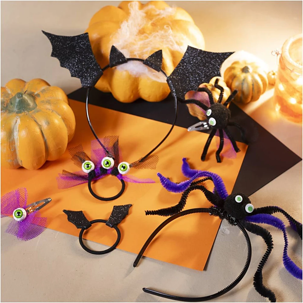 Diy Kit „Pasidaryk pats“ rinkinys – baisių drabužių komplektas – galvos juostos – plaukų segtukai ir juostos – juoda – alyvinė – violetinė (977841)