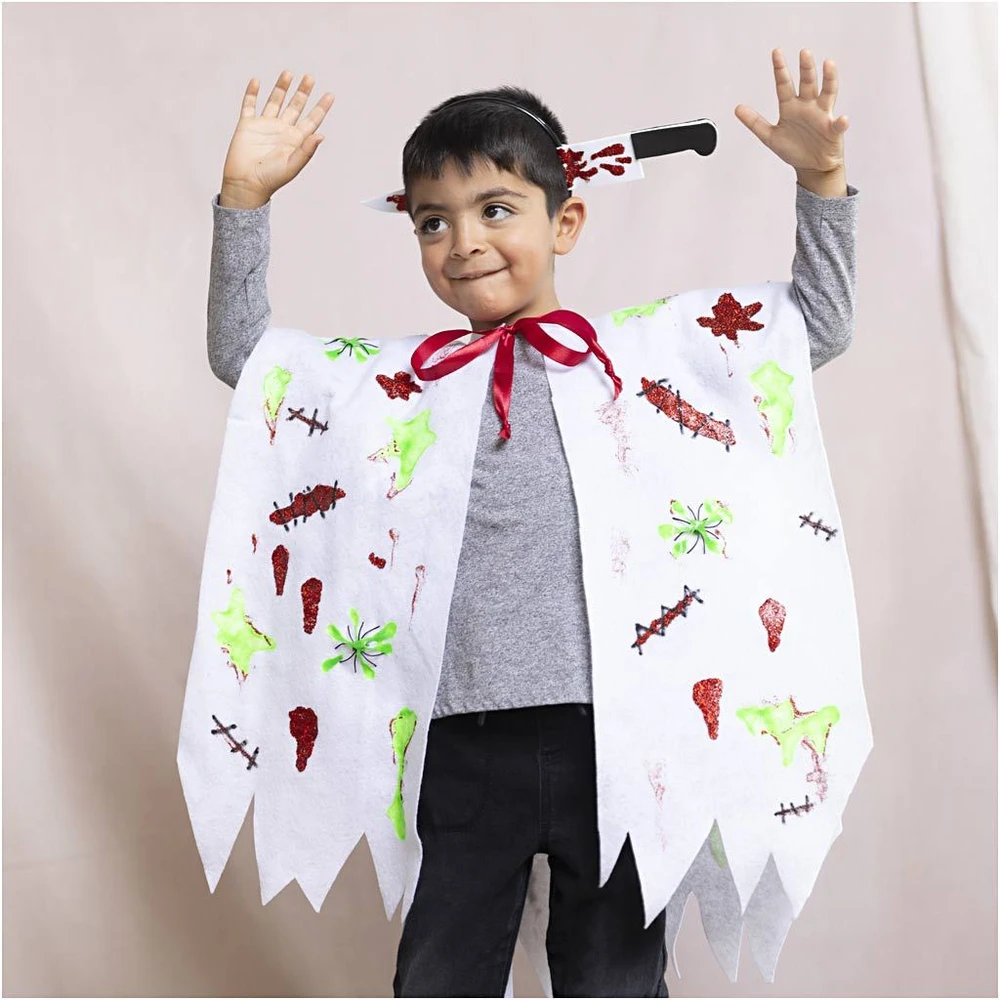 Diy Kit „Pasidaryk pats“ rinkinys – baisus kostiumas su apsiaustu ir galvos juosta – įvairių spalvų (977856)