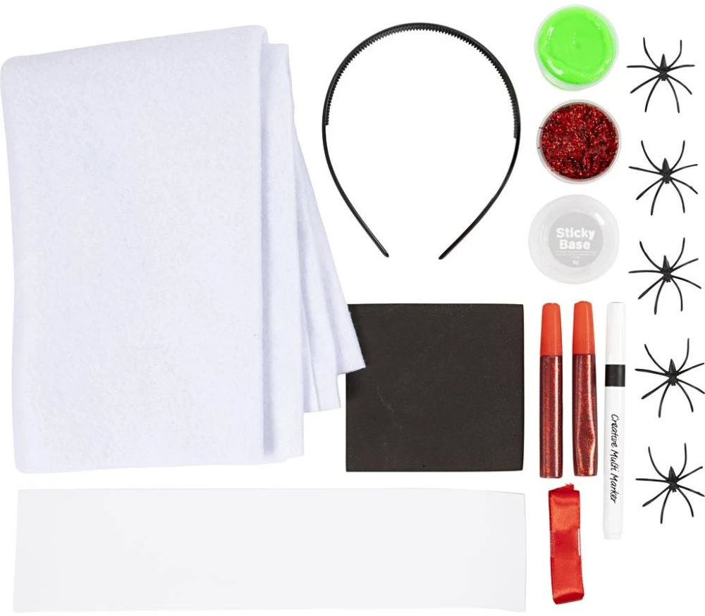 Diy Kit „Pasidaryk pats“ rinkinys – baisus kostiumas su apsiaustu ir galvos juosta – įvairių spalvų (977856)