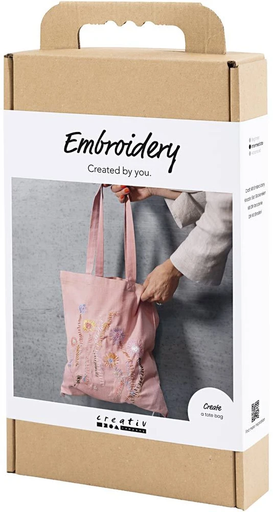 Diy Kit „Pasidaryk pats“ rinkinys – medžiaginis krepšys – švelnios rožės spalvos (977861)
