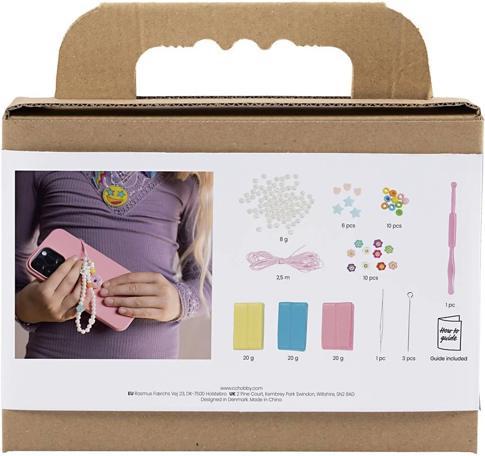 Diy Kit „Pasidaryk pats“ rinkinys – mobiliojo telefono pakabukas – įvairių spalvų (977850)