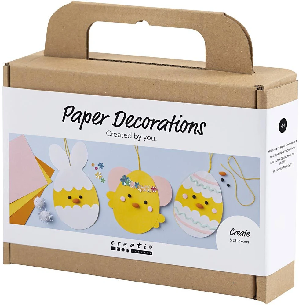 Diy Kit „Pasidaryk pats“ rinkinys – velykinės popierinės dekoracijos