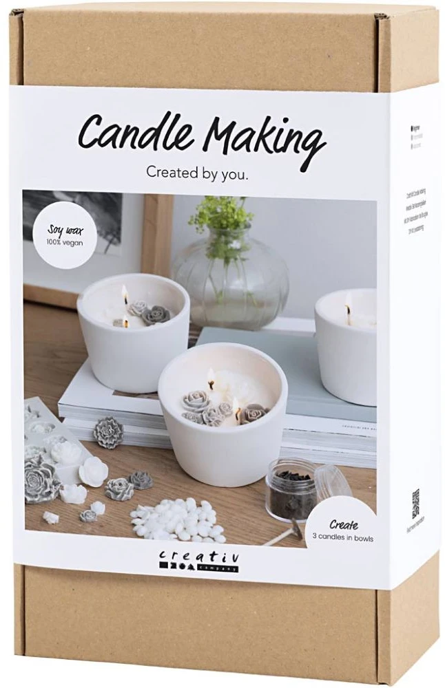 DIY Kit - Žvakių gamybos rinkinys, rožinė, smėlio, balta, kreminė, 1 pakuotė (977857)