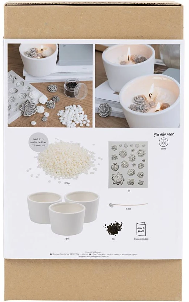 DIY Kit - Žvakių gamybos rinkinys, rožinė, smėlio, balta, kreminė, 1 pakuotė (977857)