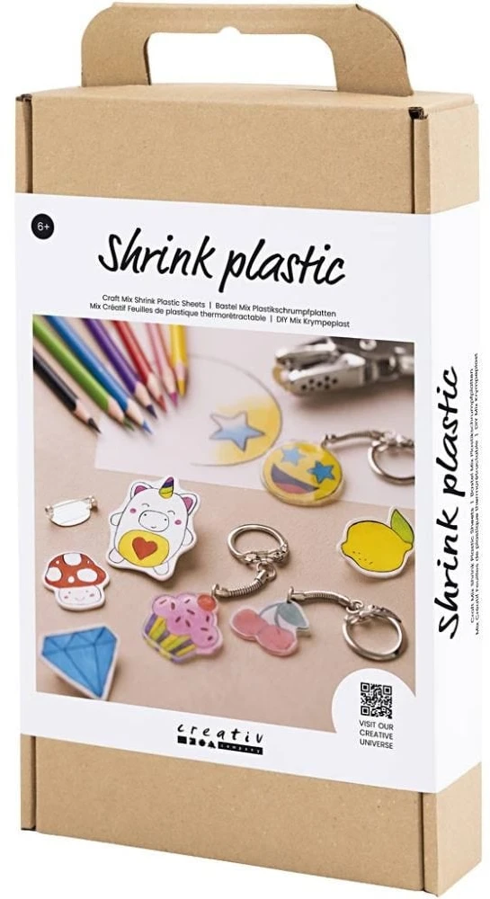 Diy Kitcreative Toys „Pasidaryk pats“ mišinys – susitraukiantis plastikas – priedai (977541)
