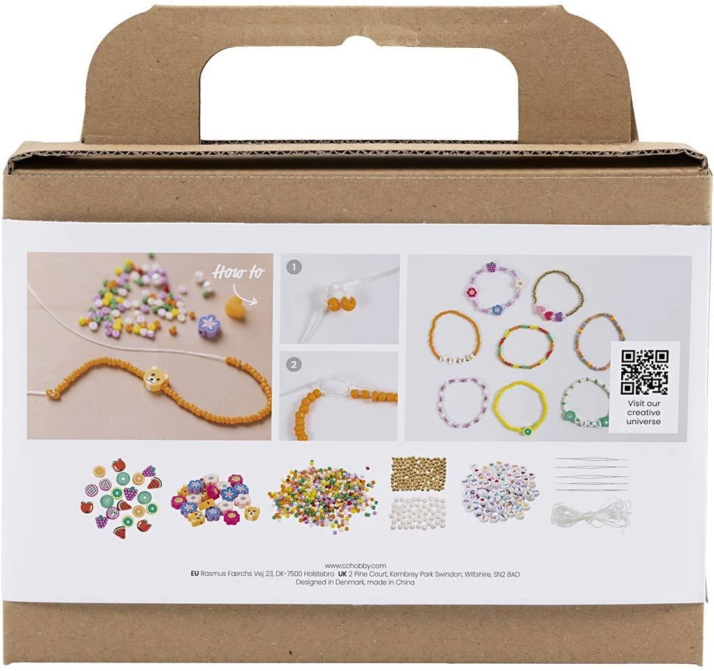 Diy Kitcreative Toys „Pasidaryk pats“ mišinys – mini papuošalai – spalvingos apyrankės (977616)