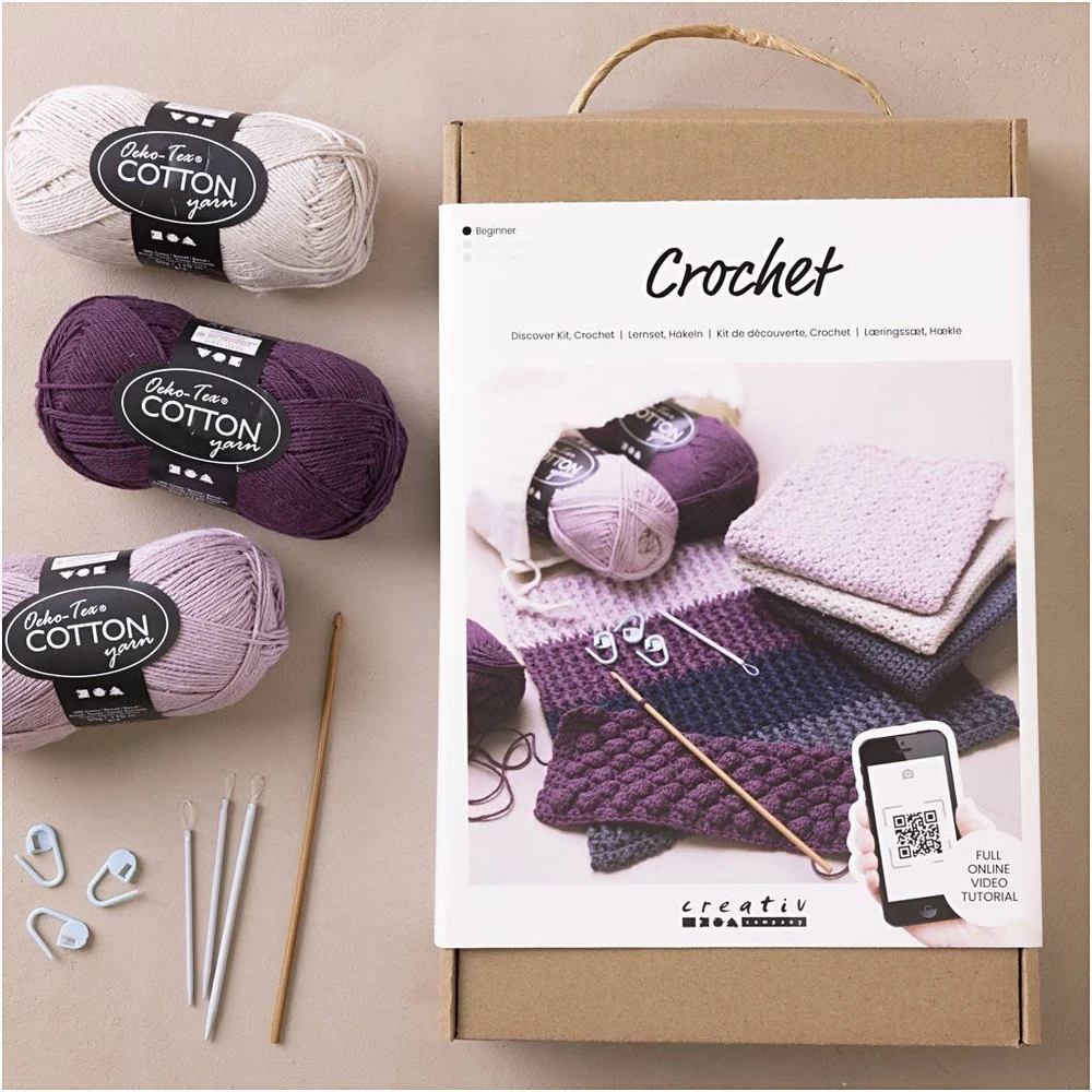 Diy Kitcreative Toys „Pasidaryk pats“ rinkinys – pradedančiųjų rankdarbių rinkinys nėrimui (970853)
