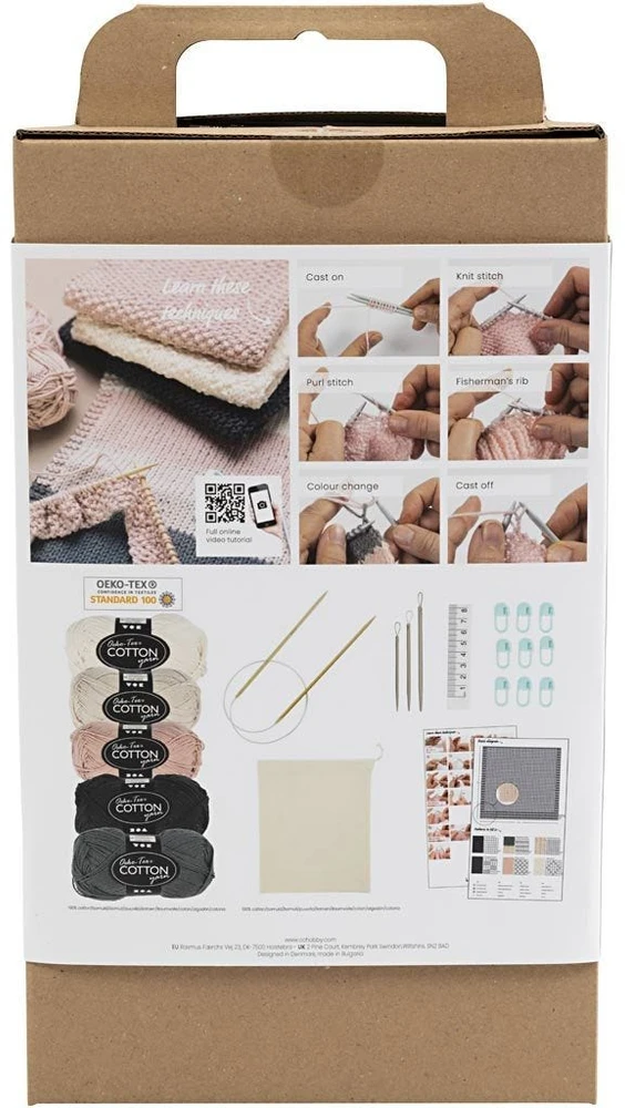 Diy Kitcreative Toys „Pasidaryk pats“ rinkinys – pradedančiųjų rankdarbių rinkinys mezgimui (970852)