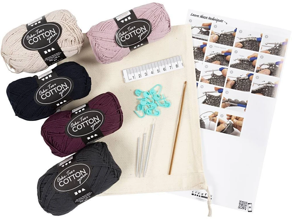 Diy Kitcreative Toys „Pasidaryk pats“ rinkinys – pradedančiųjų rankdarbių rinkinys nėrimui (970853)