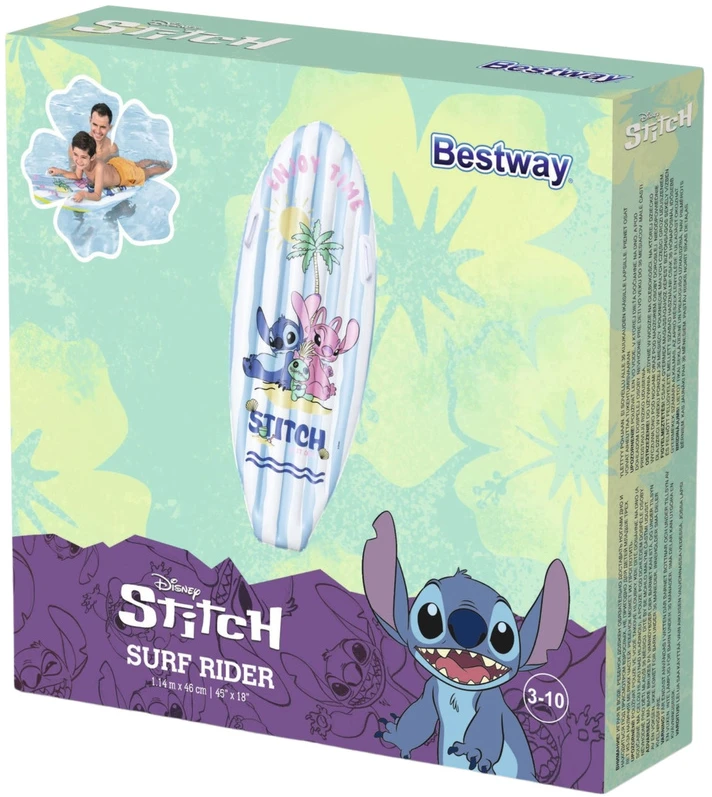 Bestway Pripučiama „Vanduo“ čiužinio lenta „Disney“ Lilo ir Stitch 114x46cm 9104V