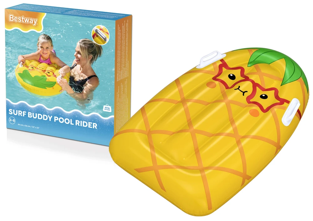 BESTWAY pripučiamas plaustas Surf Buddy 84cm x 56cm, assort., 42049
