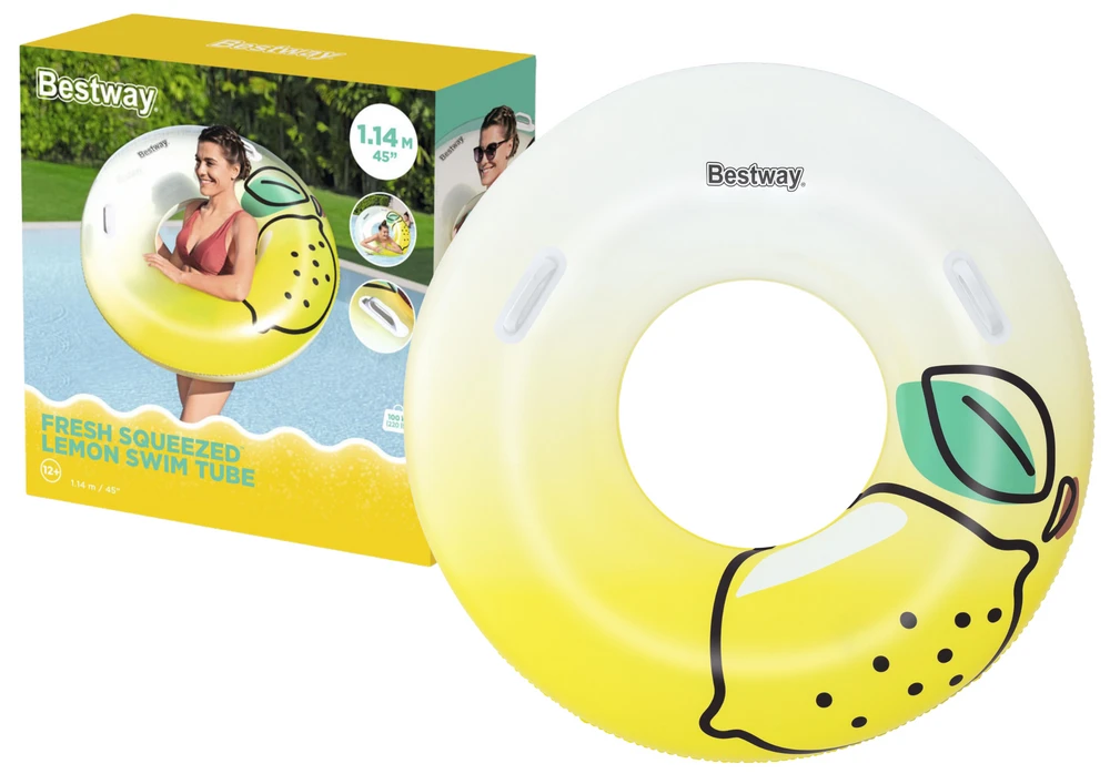 Bestway plaukimo žiedas su rankenomis LEMON 114 CM 36448