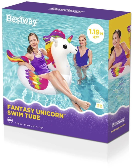 BESTWAY plaukimo ratas Fantasy Unicorn 119cm x 91cm., 36159