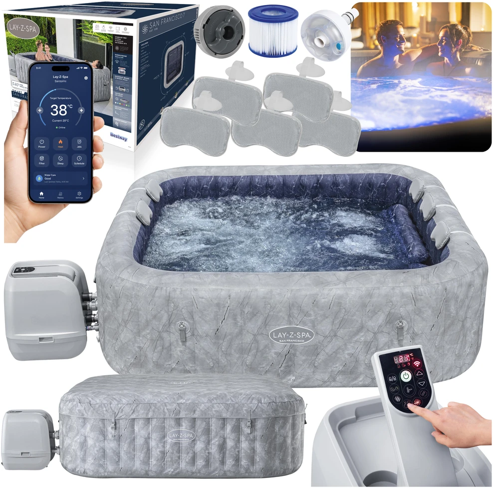 "Lay-Z-Spa San Francisco" SMART HydroJet PRO sūkurinė vonia BESTWAY
