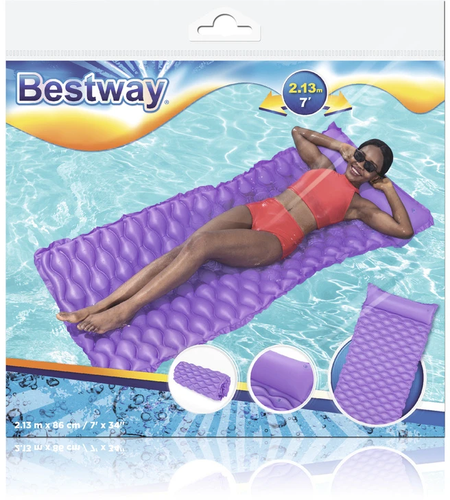 Pripučiamas paplūdimio čiužinys Bestway, 213 x 86 cm, violetinis