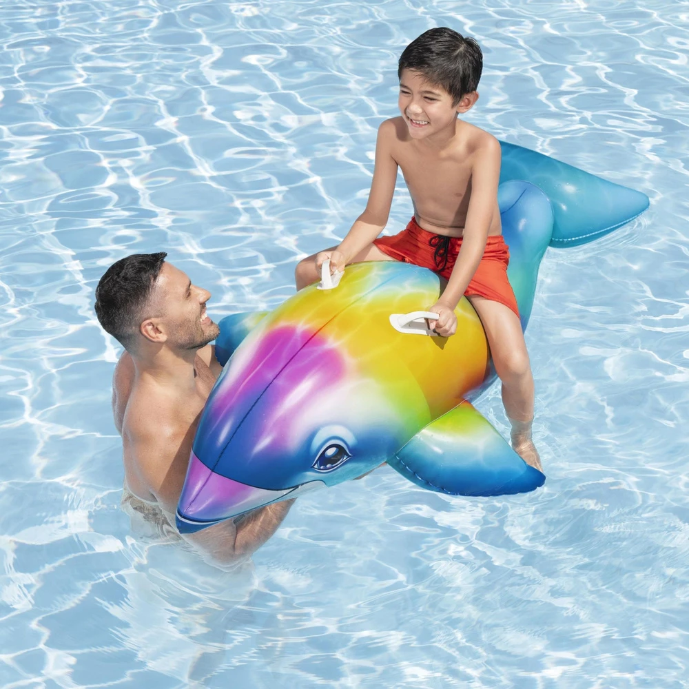 Pripučiamas Vanduo čiužinys COLORFUL DELPHIN 168 x 66 cm 41541 Bestway