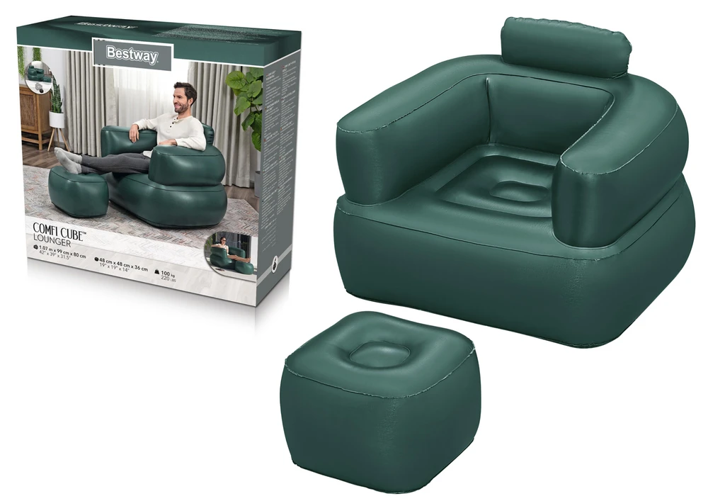 Fotelis Pripučiamas gultas Bestway Comfi Cube, 107 cm x 99 cm