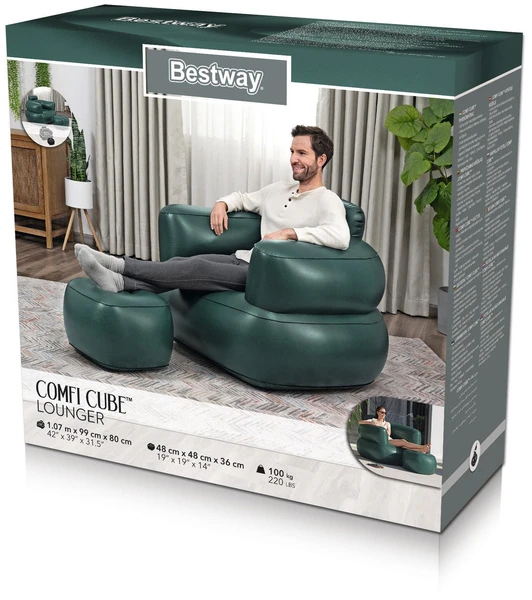 Fotelis Pripučiamas gultas Bestway Comfi Cube, 107 cm x 99 cm