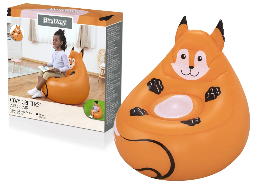 Pripučiamas fotelis Bestway Fox, 72 x 72 x 64 cm