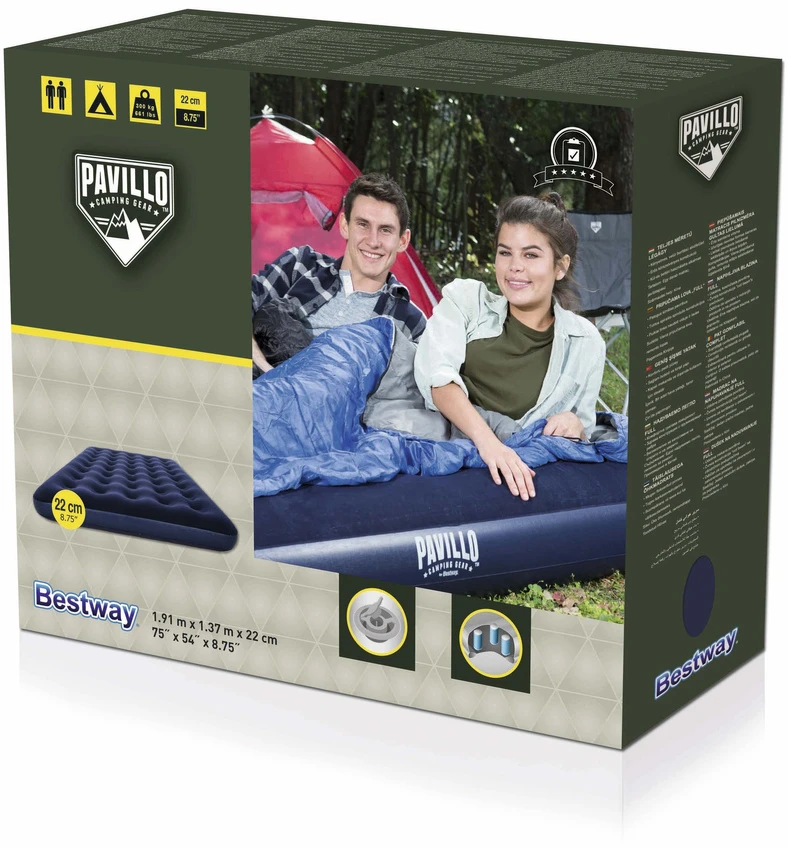Pripučiamas Čiužinys BESTWAY DOUBLE 191x137x22 cm 67002-6225