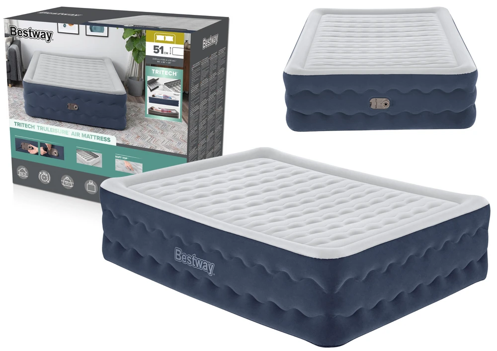 „Bestway 2“ asmenų karalienė „Tritech Truleisure“ oro čiužinys 203x152x51cm 6716p