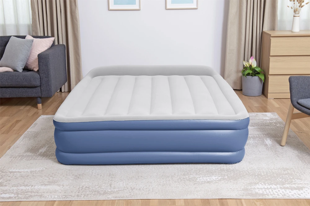 Pripučiamas čiužinys BESTWAY Tritech, pilka/mėlynas, 203 cm x 152 cm x 46 cm