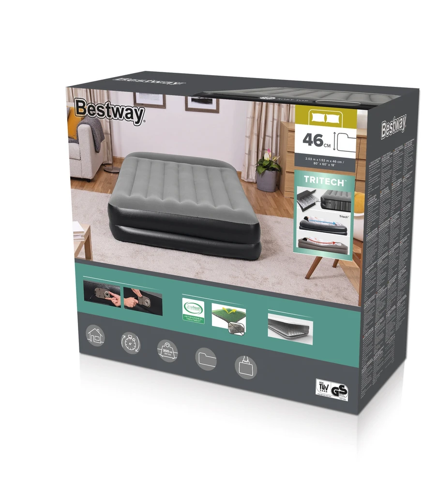 Bestway Patogus pripučiamas čiužinys 203x152x46 cm