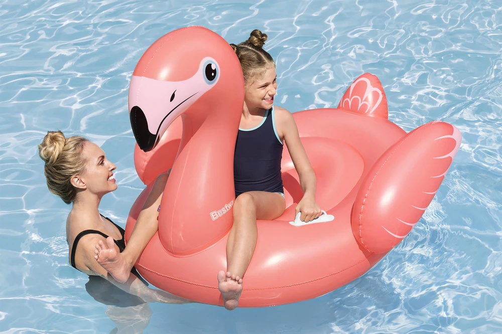 Pripučiamas plaustas Bestway Flamingo, 41525, 138 cm x 107cm
