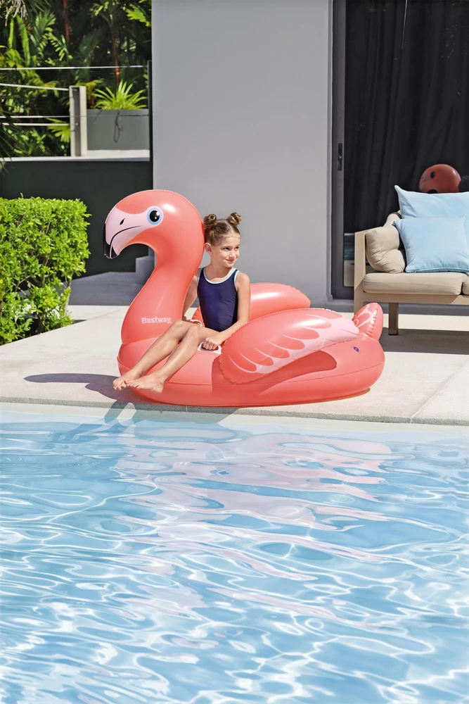 Pripučiamas plaustas Bestway Flamingo, 41525, 138 cm x 107cm
