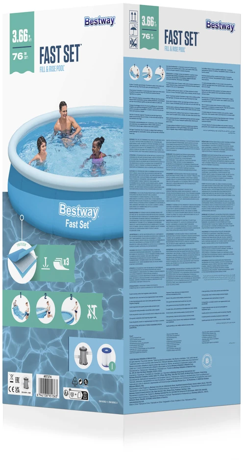 Bestway baseinas Fast Set 366x76cm (57274)