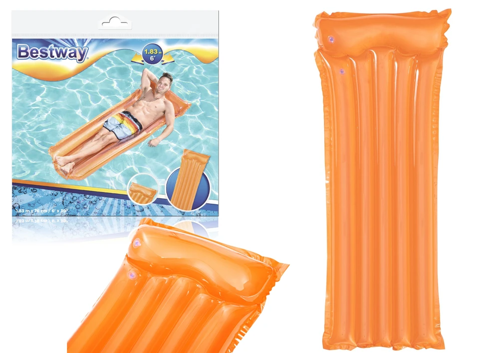 Pripučiamas plaukimo čiužinys Bestway, 183 x 76 cm, oranžinis