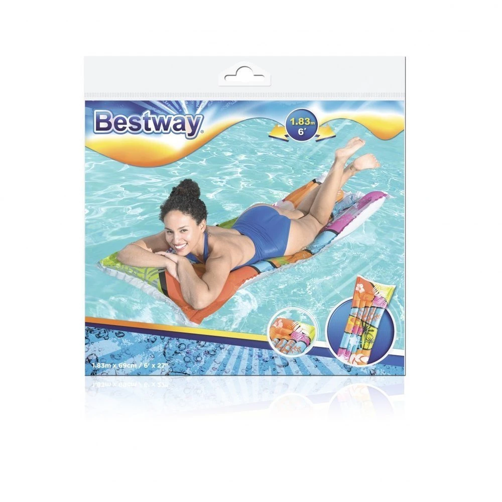 Pripučiamasis plaustas BESTWAY 44033, įv. spalvų, 183×69 cm