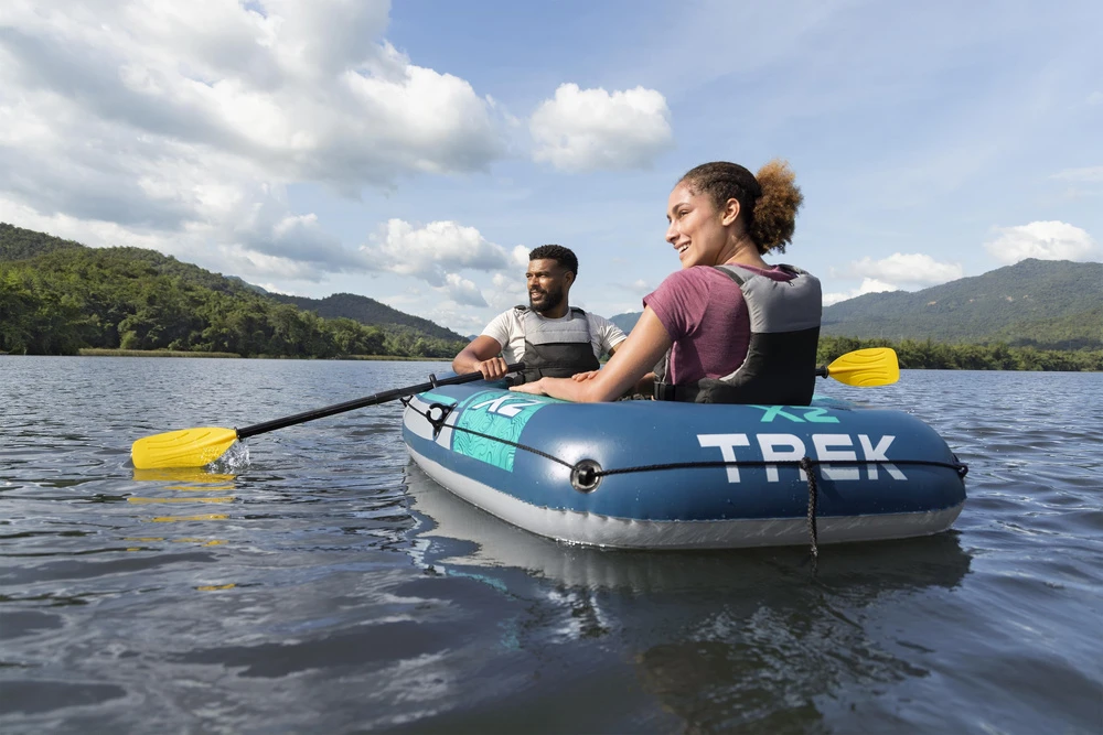 Pontonas TREK X2, 232 cm x 118 cm + BESTWAY aksesuaras