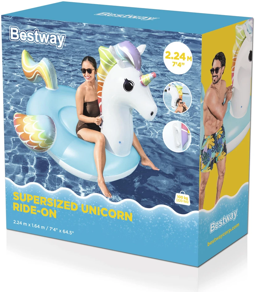Bestway Įspūdingas pripučiamas vienaragis 224 x 164 cm