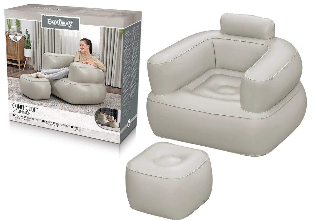 Pripučiamas fotelis Bestway 75137, 107x99x80 cm