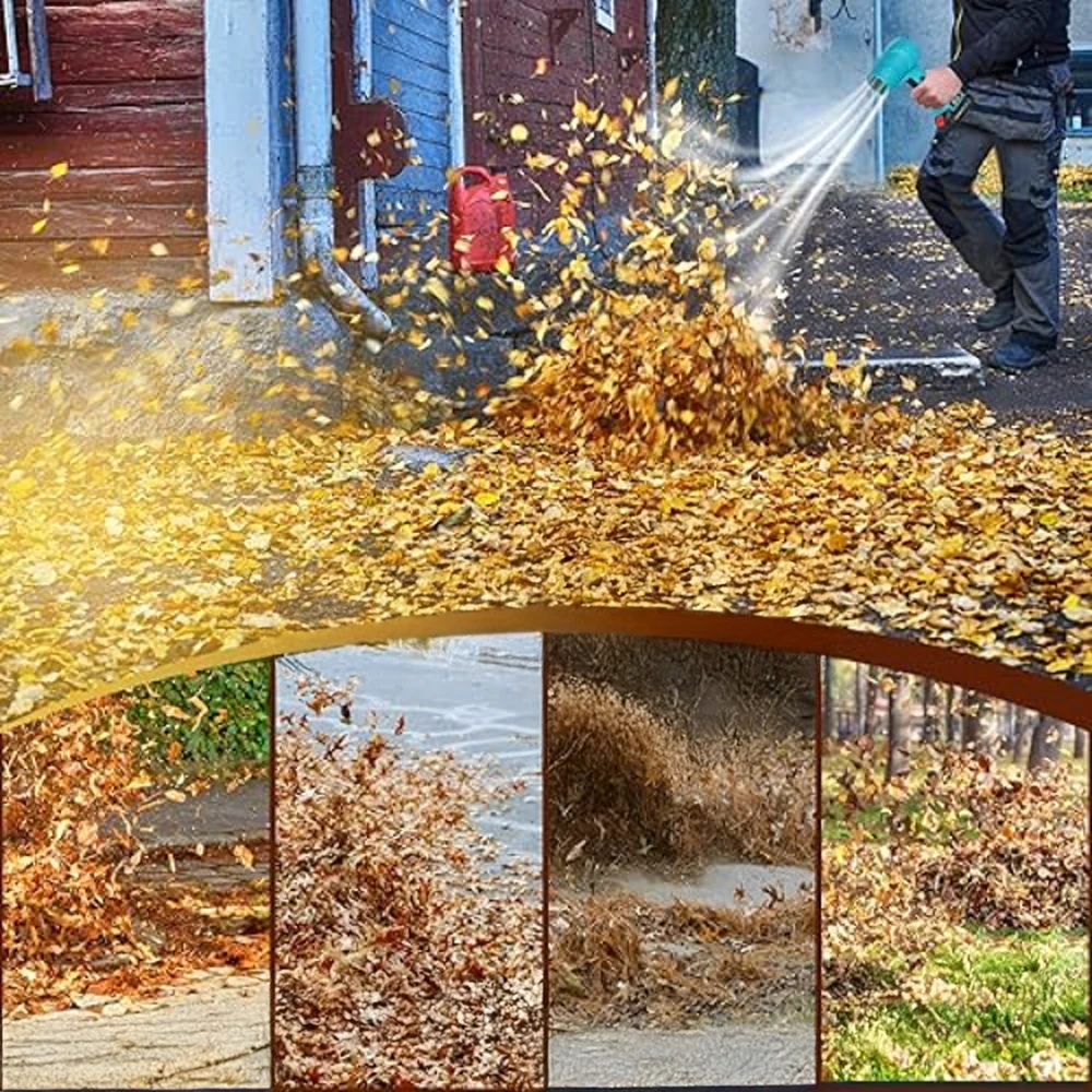 Dmuchawa Realprices Akumuliatorinis oro pūstuvas Rankinis lapų pūstuvas Dulkių sniego pūstuvas 400 W 2 x akumuliatorius