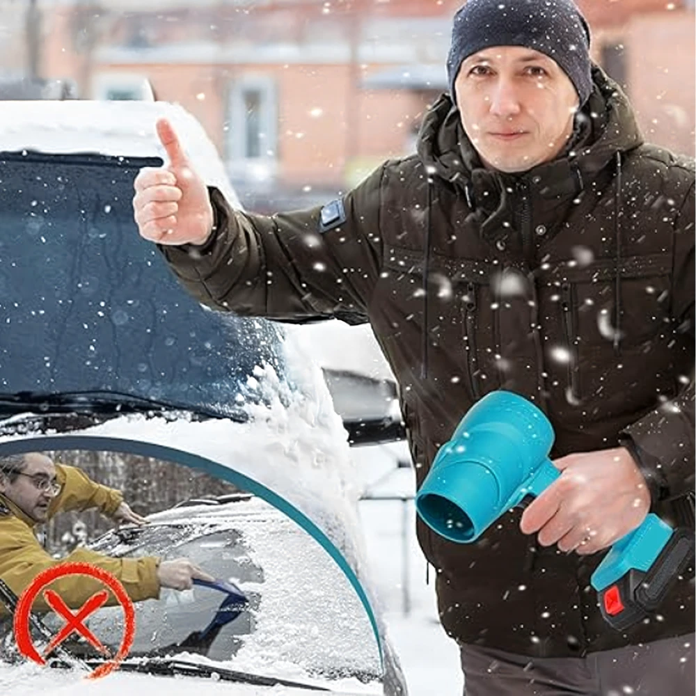 Dmuchawa Realprices Akumuliatorinis oro pūstuvas Rankinis lapų pūstuvas Dulkių sniego pūstuvas 400 W 2 x akumuliatorius