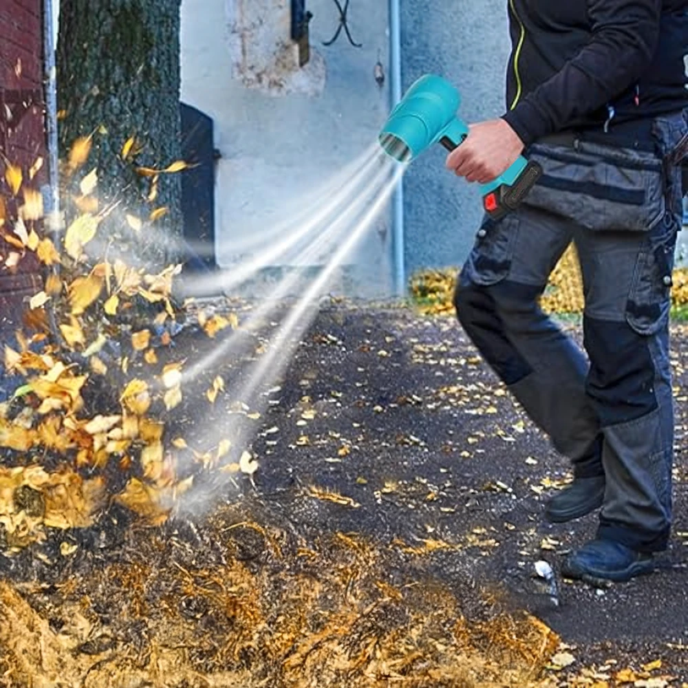 Dmuchawa Realprices Akumuliatorinis oro pūstuvas Rankinis lapų pūstuvas Dulkių sniego pūstuvas 400 W 2 x akumuliatorius